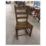 Wooden Slat-Seat Rocking Chair