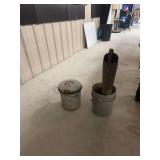 Galvanized Metal Containers with Chimes and Chain