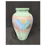 Ceramic Decorative Vase with Geometric Painted Patterns