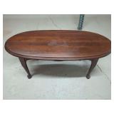 Gardner Oval Wooden Coffee Table with Cabriole Legs