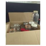 Assorted Glass Jars Including Ball Ideal and Atlas Mason Jars