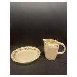 Universal Cambridge Oven Proof Pitcher and Bowl Set with Floral Motif