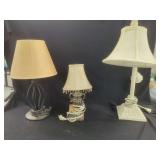 Assorted Table Lamps Including Wrought Iron, Urn Style, and Articulated Desk Lamp