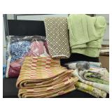 Textile Bundle Including Rag Rugs and Linens