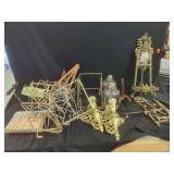Mixed Decorative Metal and Wood Home Decor Display Group