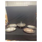 Silver-Plated Serving Vessels and Platters