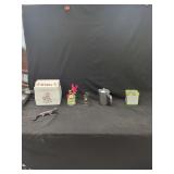 Mixed Decorative and Household Objects Grouping