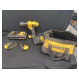 Dewalt DCD771 20V Max Cordless Drill Driver Kit with Charger, Batteries, and Storage Bag