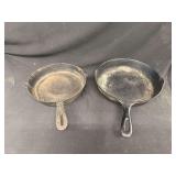 Two Cast Iron Skillets