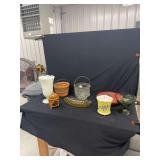 Mixed Decorative Ceramic and Glass Tableware Ensemble