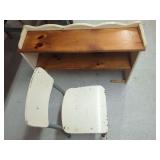 Childs Wood and Metal School Desk and Chair Set