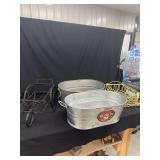 Behrens Galvanized Tubs and Wire Baskets Set