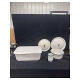 White Enamelware Kitchenware Set