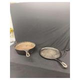 Two Lodge Cast Iron Skillet and Griddle Cookware