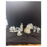 Porcelain Figurines and Pressed Glass Tableware