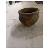 Glazed Terracotta Planter Pot with Drainage Hole and Side Handles