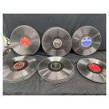 Assorted 78 RPM Shellac Phonograph Records Featuring Columbia, Victor, Capitol, and Conqueror Labels