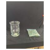 Colony Crafts Glass Hurricane Lamp with Bag of Glass Marbles