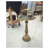 Brass and Green Marble Telephone Table with Rotary Dial