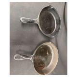 Cast Iron Skillets, Two Pieces