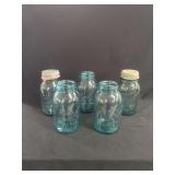 Ball Perfect Mason Blue Glass Jars with Lids