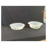 Fire-King Meadow Green Casserole Dish Set