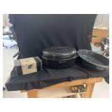 Enamelware Roasting Pans and Decorative Storage Box