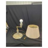 Metal Desk Lamp with Pleated Shade