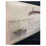 Elements 29-Piece Glass Punch and Salad Set