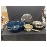Kitchen Utensil And Cookware Assortment With Electric Skillet And Food Mill