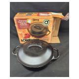 Lodge Logic Cast Iron Serving Pot with Cover and Original Box