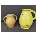 Two Decorative Ceramic Vases and Pitchers