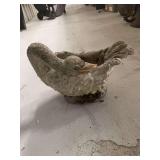 Molded Concrete Swan Planter