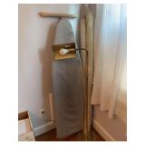 Brass Floor Lamp and Rolled Textiles Set