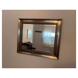Wall Mirror With Metallic Beaded Frame