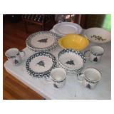 Folk Craft Winter Wonderland Dinnerware Set with Assorted Plates and Bowls