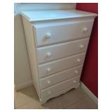 Carolina Furniture Works White Five-Drawer Chest