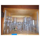 Assorted Glassware Including Decorated Tumblers and Molded Patterns