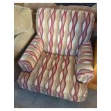 Ashley Furniture Upholstered Armchair with Wavy Pattern Fabric