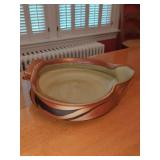Berea College Studio Pottery Ceramic Bowl with Pour Spout and Applied Handle