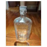 Clear Glass Gast & Graham Liquor Bottle with Cap