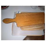 Set of Five Wood and Plastic Cutting Boards