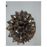 Metal Sunburst Wall Sculpture with Cone Elements
