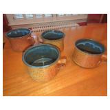 Set of Four Westmeier Pottery Studio Art Pottery Mugs