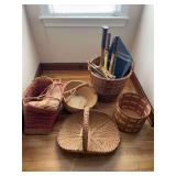 Woven Basket Assortment with Tennis Rackets