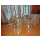 Clear Pressed Glass Pitchers and Creamers