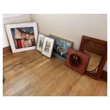 Assorted Framed Artwork and Mirror Pieces