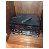 Sony CDP-CE375 5-Disc CD Changer and Fisher Studio Standard CR-W74H Stereo Double Cassette Deck