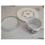 Portmeirion Botanic Garden Creamer and Saucer with Erphila Decorative Plate