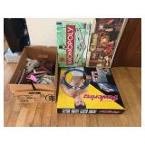 Assorted Board Games, Fitness Equipment, and Mixed Box of Miscellaneous Household Goods